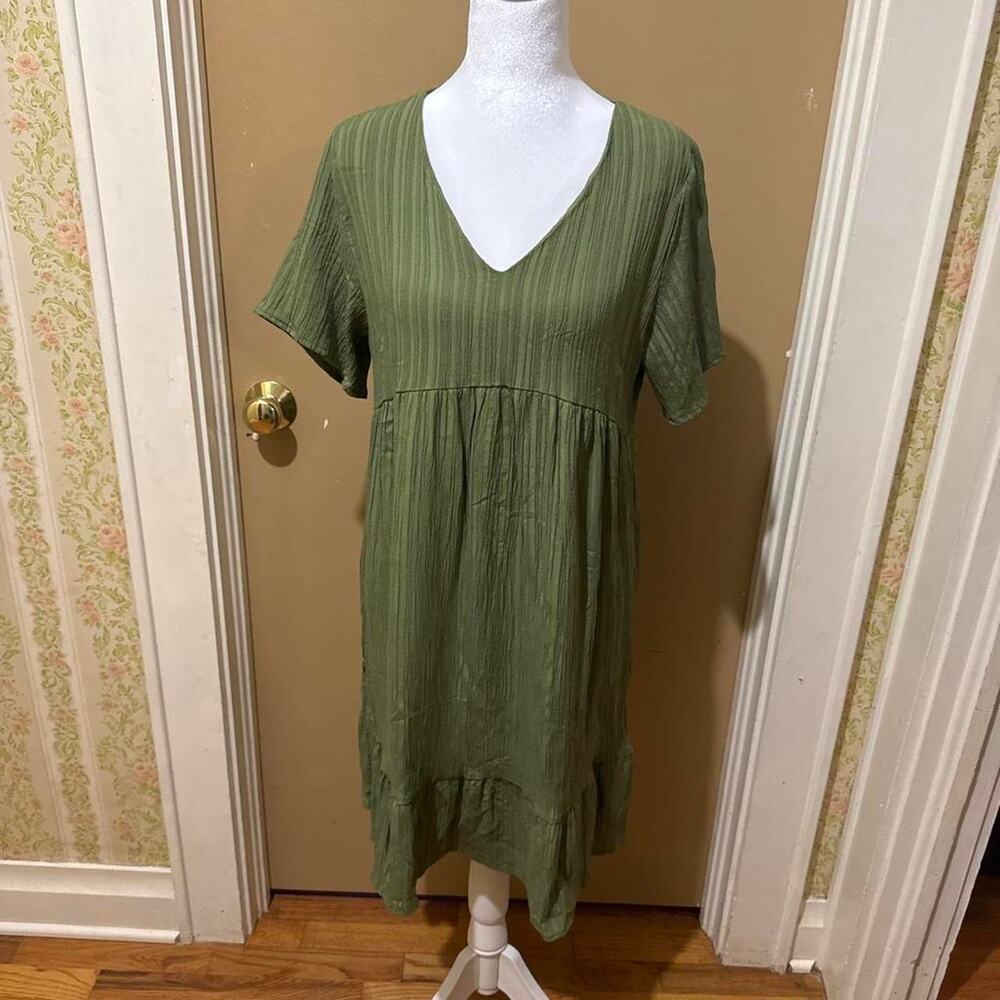 Green babydoll dress